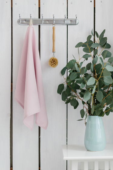 Полотенце для кухни светло-розового цвета