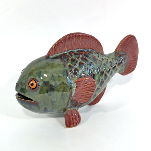 Керамическая скульптура Рыба " Друг Дракона Южных рек"