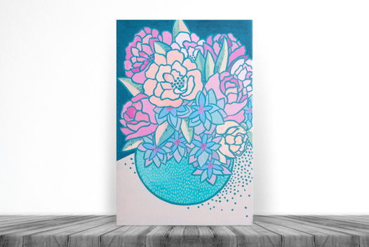 КАРТИНА НА ХОЛСТЕ «ЦВЕТЫ»