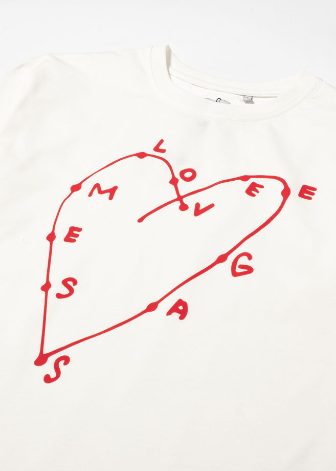 Белая футболка Love message