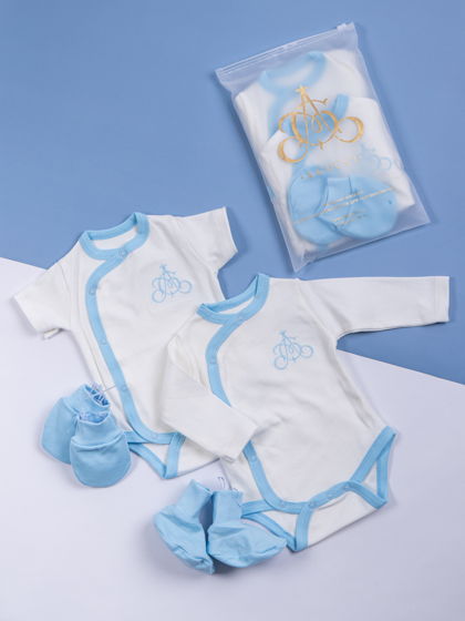 Комплект боди нательный с коротким и длинным рукавом для новорожденных