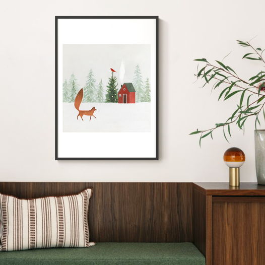 Постер новогодний "Сказка рыжей лисы", 50х70 см