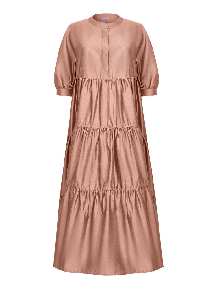 Платье из шелка с вискозой "Сансвит" пыльно-розовое