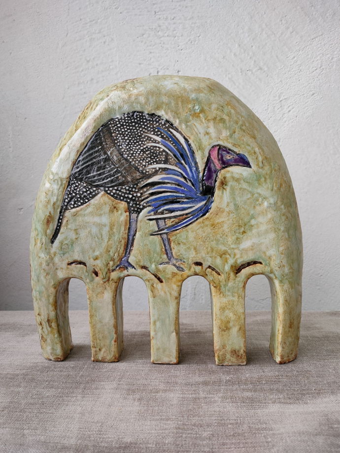 "Гребни. Африканские птицы.2" Керамика.