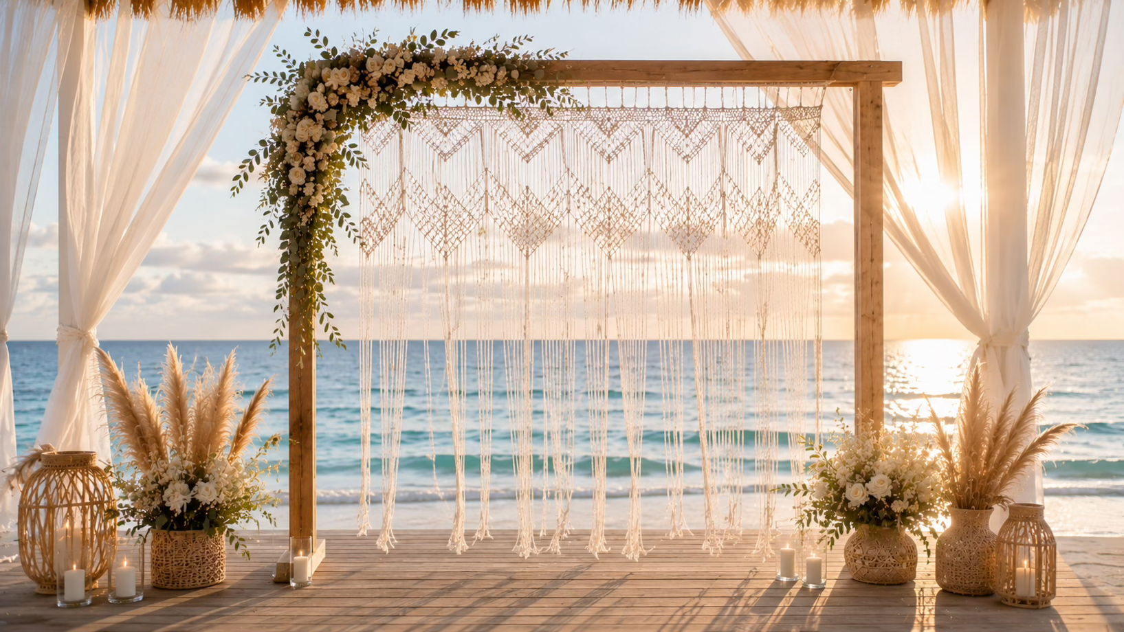 Свадебная арка макраме