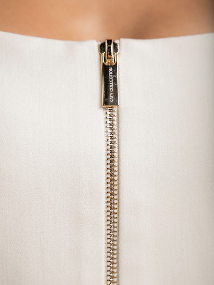 Жилет приталенный на молнии, белый