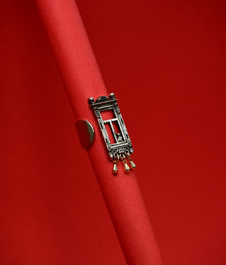 Кольцо "Оконце" в мельхиоре