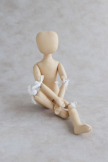 Настя, 42 см. Заготовка интерьерной шарнирной куклы из текстиля для хобби, творчества, рукоделия