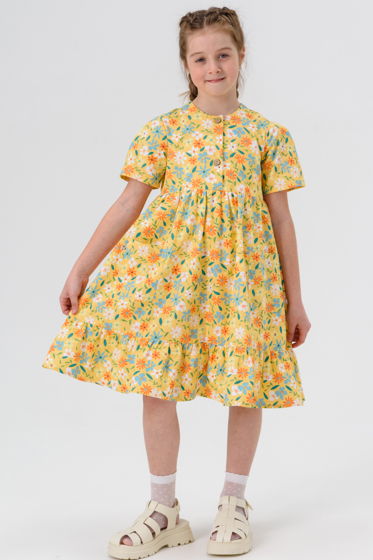Платье для девочки из хлопка Солнечное лето