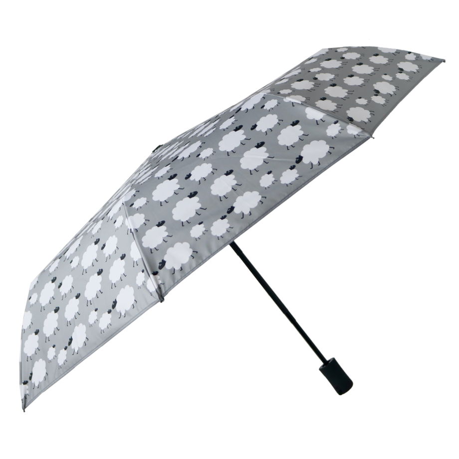 Серый зонтик с овечками
