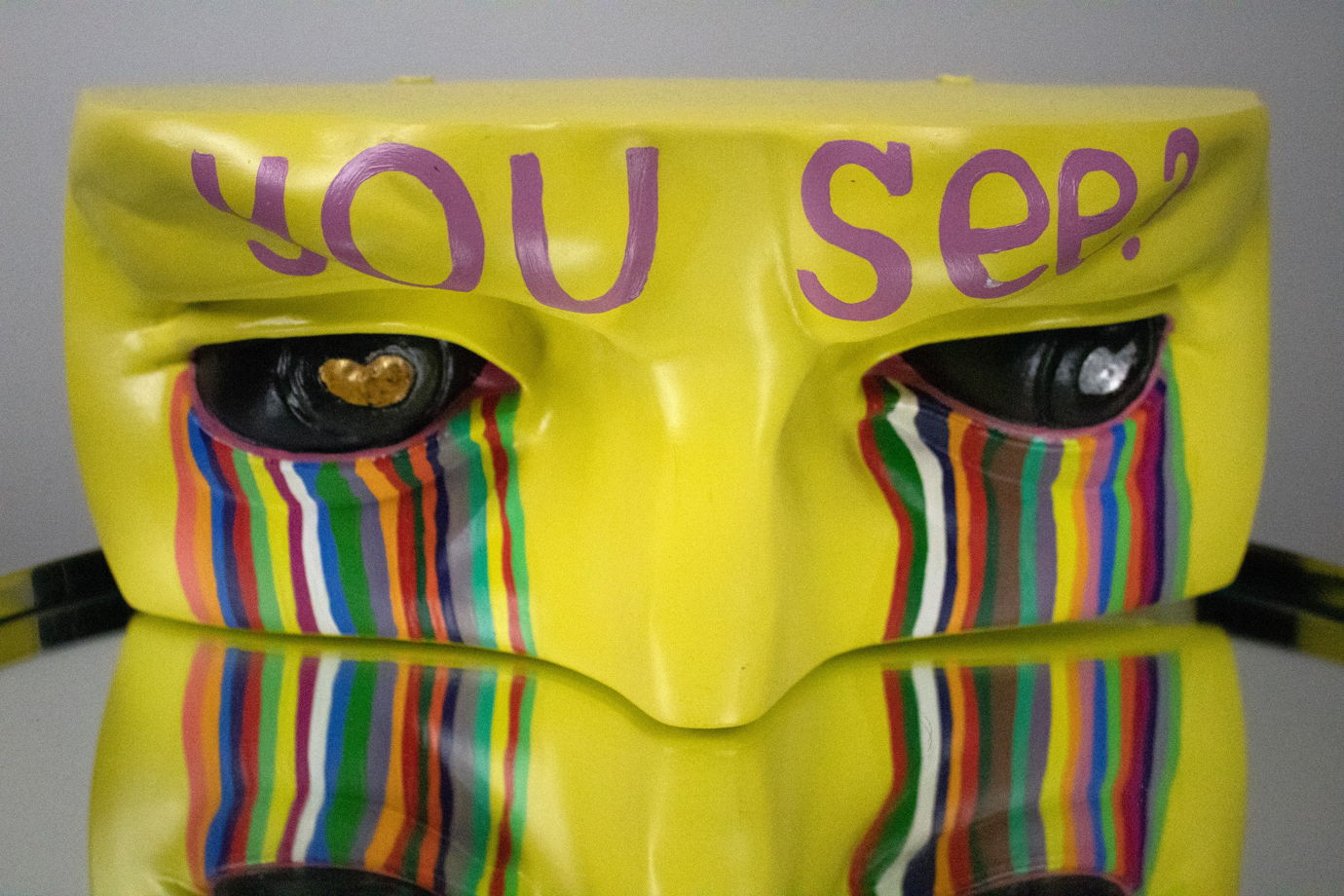Гипсовая скульптура глаза Давида "YOU SEE?", 22х45х18 см