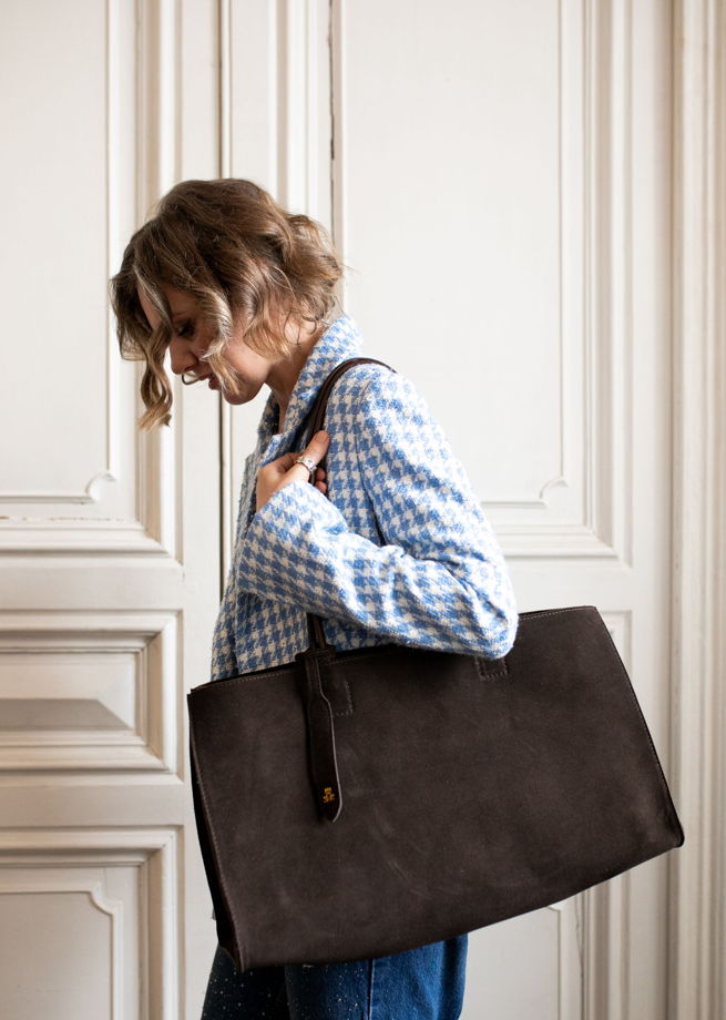 Большой  замшевый шопер