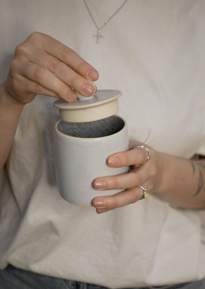 Банка керамическая ручной работы "Дыхание"