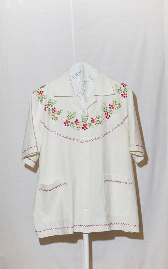 Рубашка с Красными Ягодами/Red Berries Short Sleeve Shirt