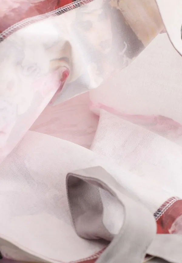Шопер с картиной Эльдара Рамазанова "Модели на розовом", 47x46, розовый