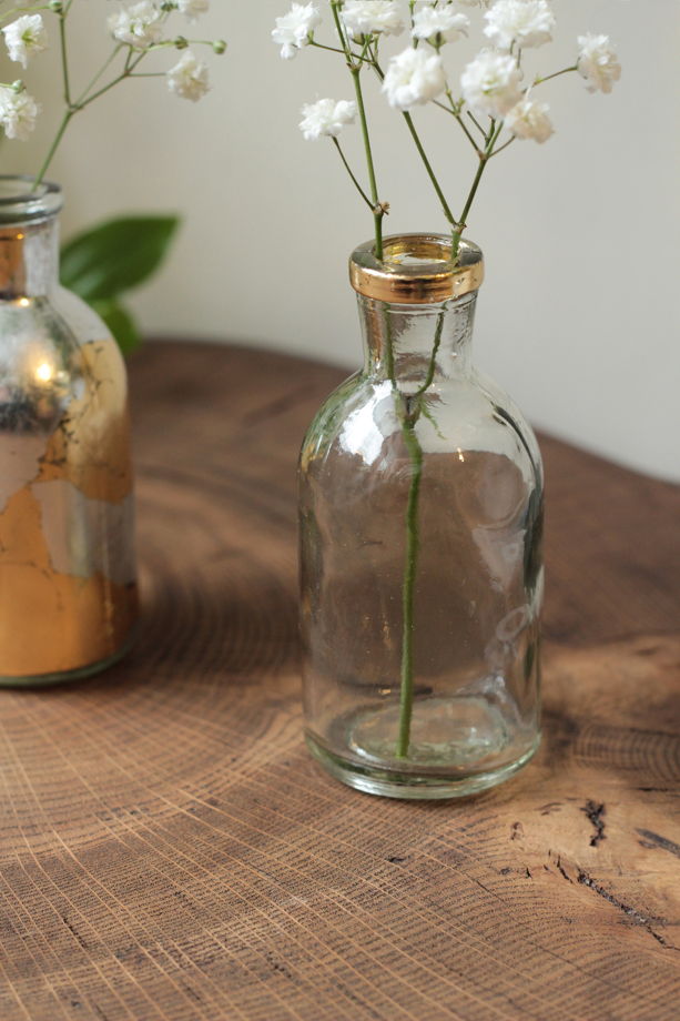 Три вазочки с золочением из старинных бутылочек | Bloom 141