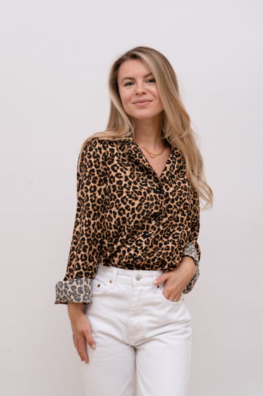Рубашка с леопардовым принтом "Laura"