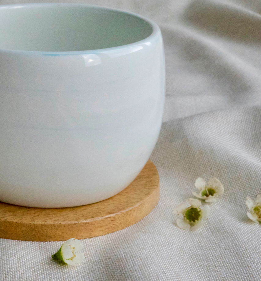 Чашка нежно-голубая "Нерияги" ручной работы, 200 мл