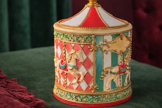 Свеча карусель с ароматом медовая дыня