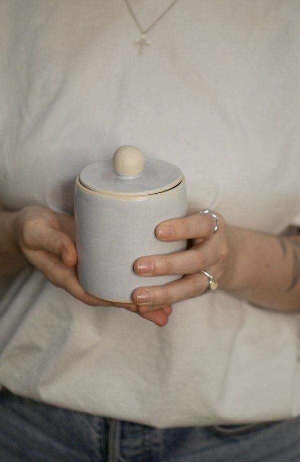 Банка керамическая ручной работы "Дыхание"