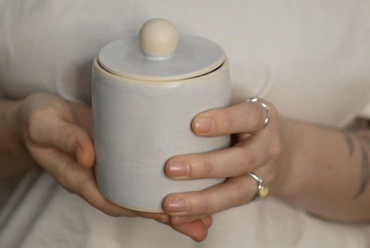 Банка керамическая ручной работы "Дыхание"