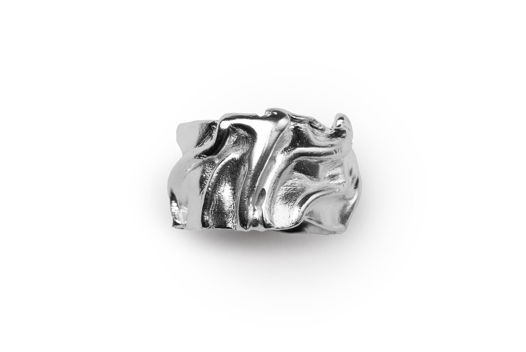 Фактурное кольцо "Folded" из серебра