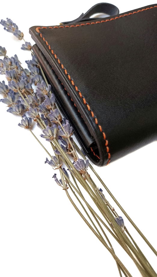 Кошелёк на молнии ручной работы из натуральной итальянской кожи Zipper