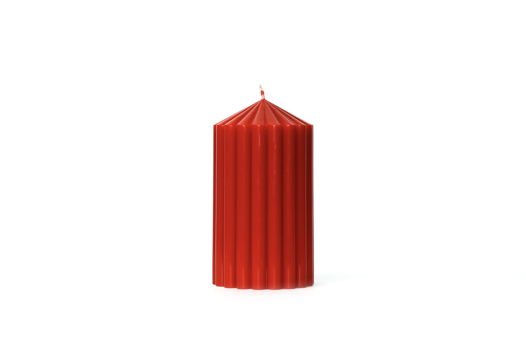 Декоративная фактурная свеча SIGIL 130*70 цвет Красный