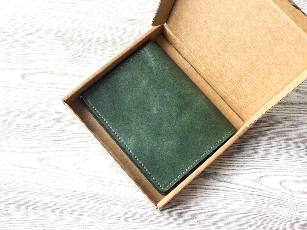 Портмоне ручной работы, из натуральной кожи, для CТС, карт и банкнот