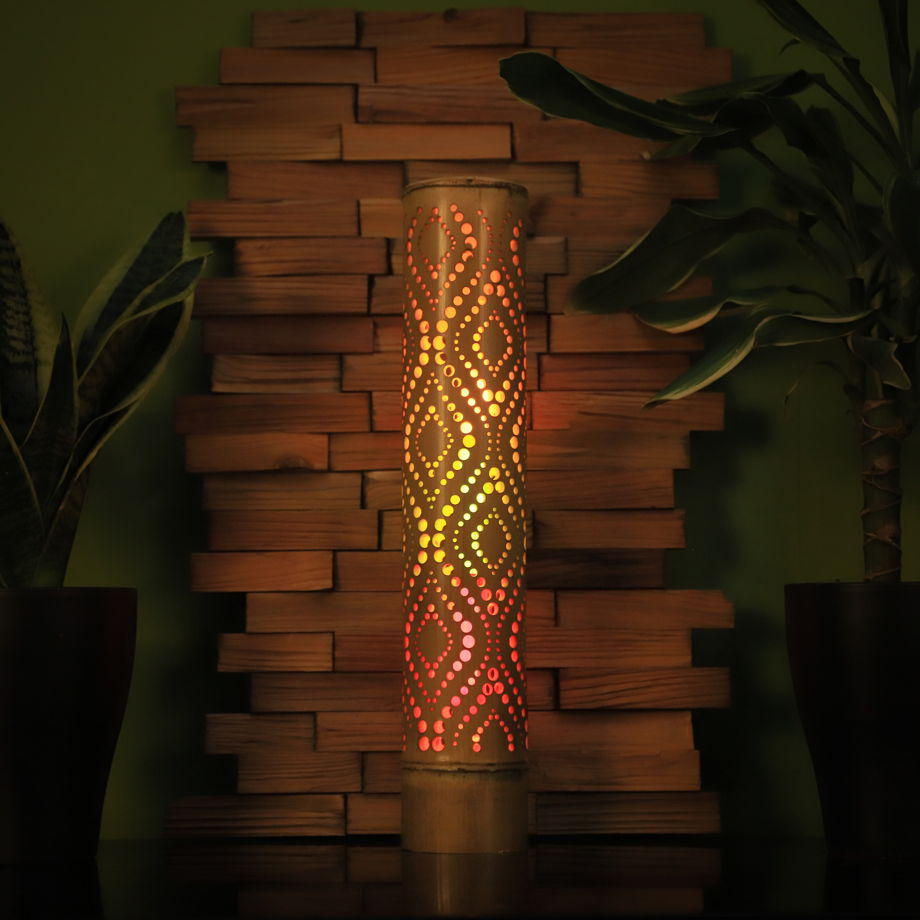 Светильник из бамбука ЗМЕЯ 43,5 см