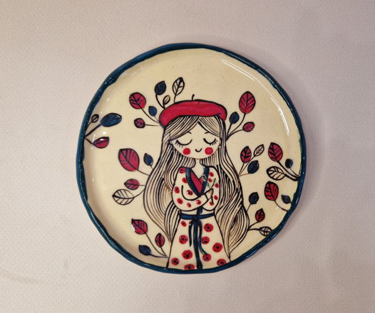 Тарелка керамическая, коллекция "Маленькие женщины", d=13,5 см