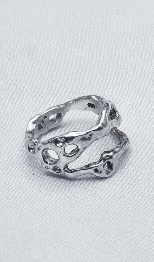 Серебряное кольцо странной формы — "HYDRA"