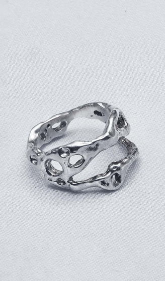 Серебряное кольцо странной формы — "HYDRA"