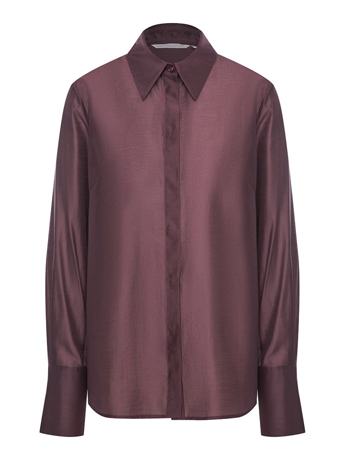 Рубашка полупрозрачная из хлопка с вискозой