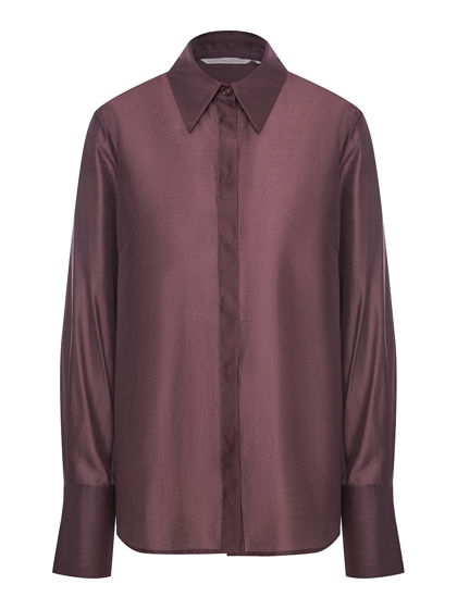 Рубашка полупрозрачная из хлопка с вискозой