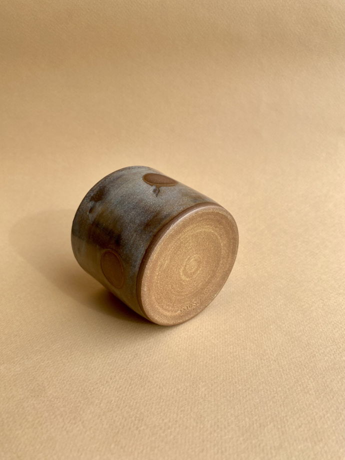 Кружка керамическая серо-коричневая