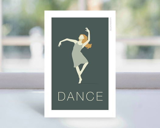 Дизайнерская открытка "Танец: Пина" формата 10х15см