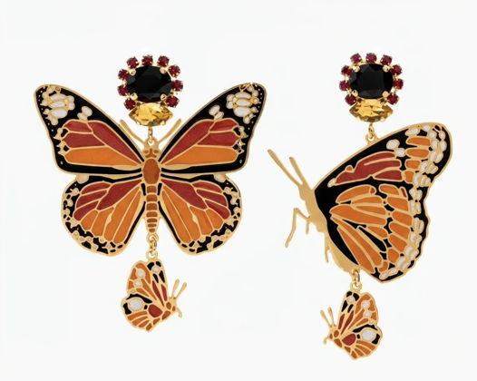 Серьги Данаида Монарх