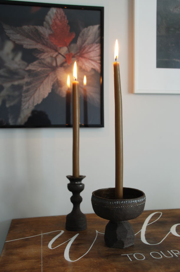 Керамическая ваза-подсвечник ручной работы серии Хроники