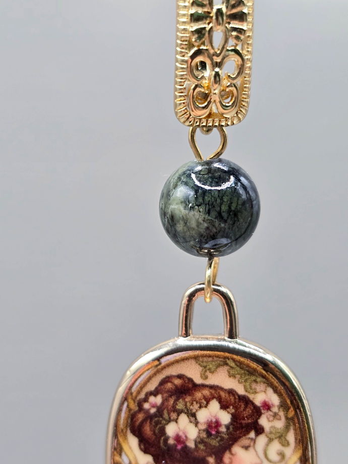 Серьги "Нимфа" с английским замком