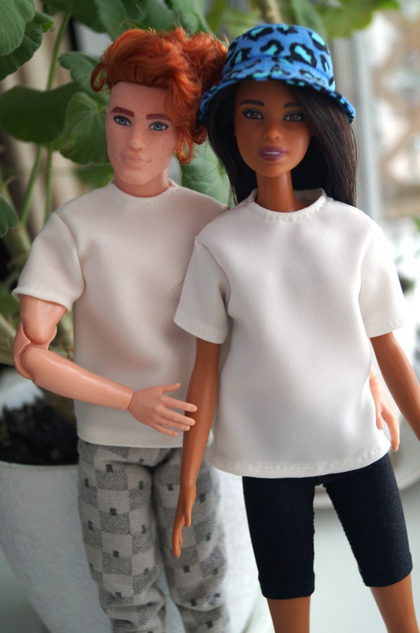 Белая футболка | для Барби и Кена
