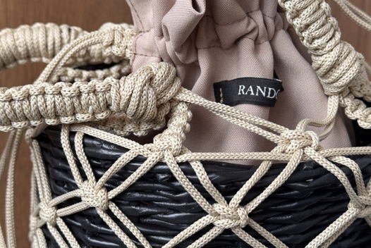 Сумка макраме с корзиной