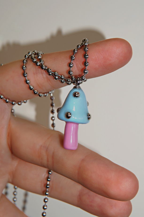 Разноцветный кулон гриб ручной работы «Бабл»