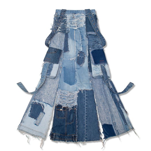 Джинсовая юбка в пол «Denim Goth»