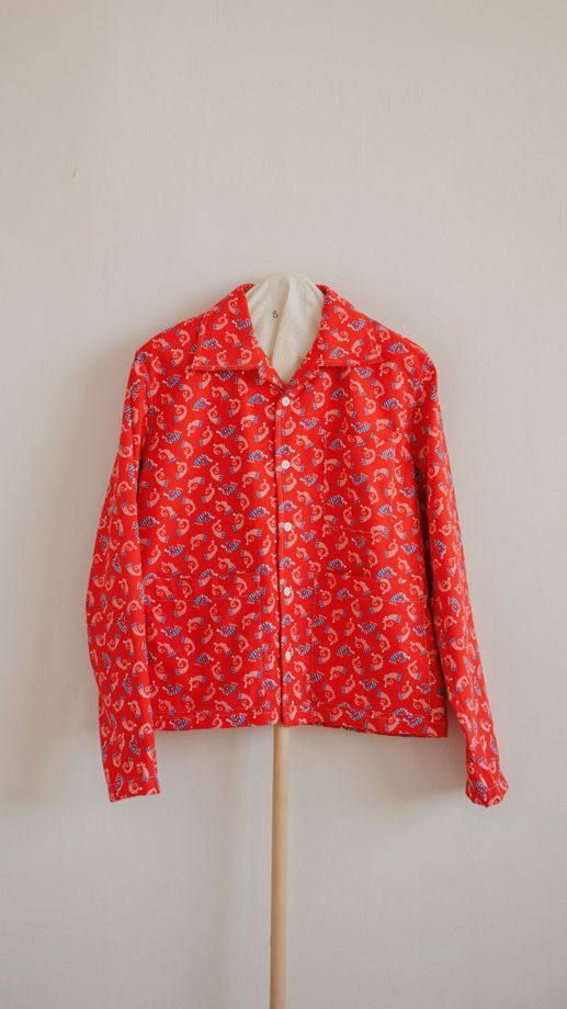 Красная Рубашка с Колпаками/Red Head Cap Long Sleeve Shirt