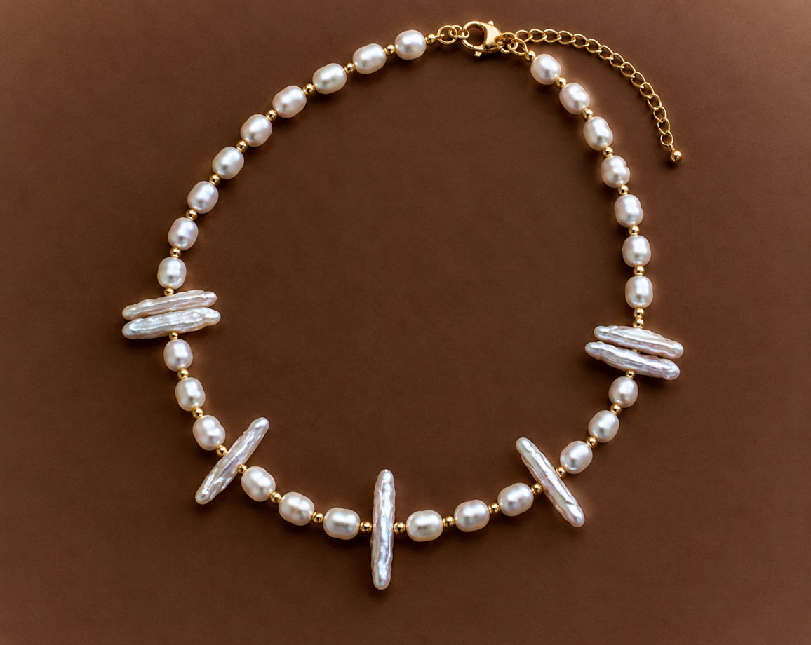 Ожерелье жемчужное с барокко жемчугом Baroque pearl