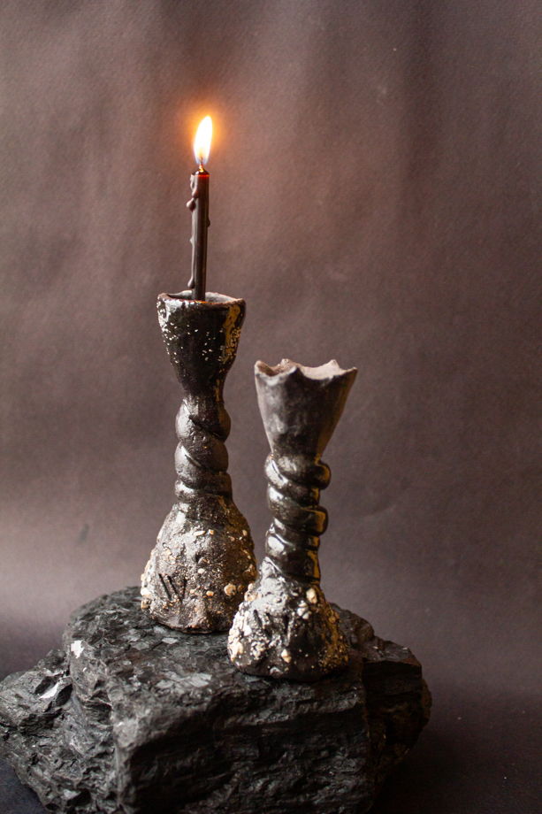 Подсвечник-канделябр керамический для одной свечи