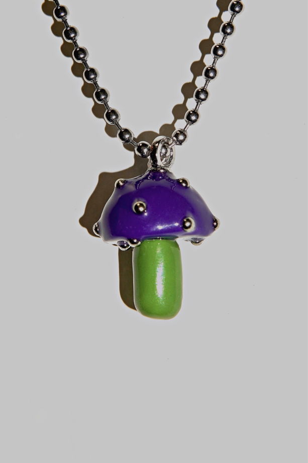 Разноцветный кулон-гриб ручной работы «Рики»