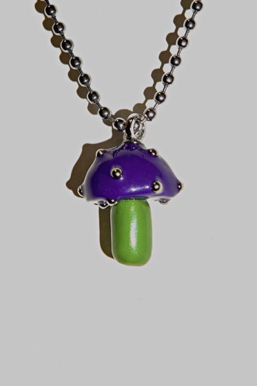Разноцветный кулон-гриб ручной работы «Рики»