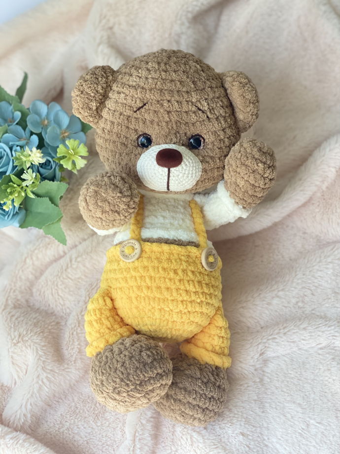 Вязаная игрушка вязаный мишка